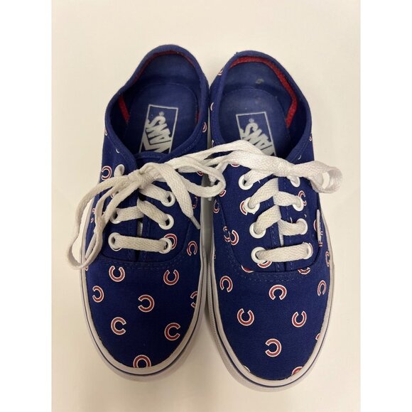Vans Authentic Chicago Cubs Blue Red MLB Low Shaft Sneakers Men's 4 Women's 5.5 - Picture 5 of 9